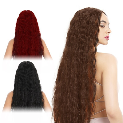 

Female Fashion Curly Wavy Long Hair Wig Black Wig Winered Wig Cosplay Wig Brown Wavy Wig