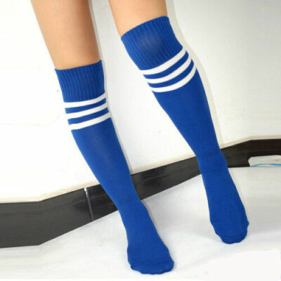 

Women Men Striped KNEE HIGH SPORT SOCCER FOOTBALL SOCKS TUBE Stockings YM