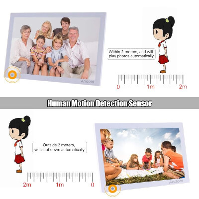 

Andoer 154 Inch 1280 800 HD Digital Photo Frame Electronic Picture Album 1080P Video Music Player with Motion Sensor Scroll Sub