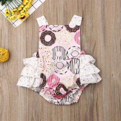 

UK Infant Toddler Baby Girl Sweets Cake Smash Romper Bodysuit Outfits Set 0-24M