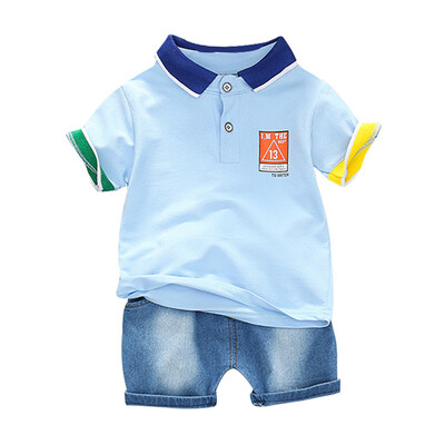 

Summer Baby Boys Clothes Short Sleeve Letter Print Tops T-shirtShorts kid clothes Casual Outfits Sets