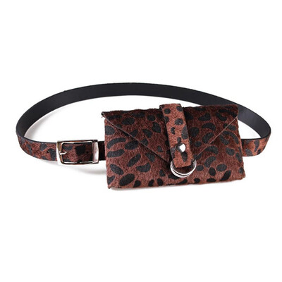 

Women Ladies Fashion Leopard Print Waist Bag Girl Waist Pack Hip Waist Pack Plush Pu Waist Belt Bag Pouch
