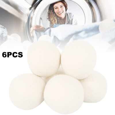 

6pcs dryer balls fabric softener alternative made from premium sheeps wool