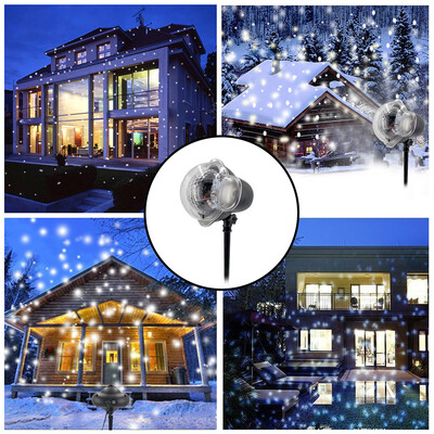 

〖Follure〗Snowfall Snow Flake Christmas Outside House LED Projector Light Project Decor