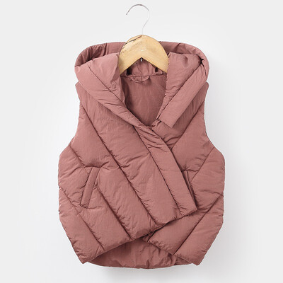 

Kids Vest For Children Girls Solid Print Hoodies Jacket Winter Toddler Baby Boys Warm Outerwear Coats Outfits Clothes 4 Colors