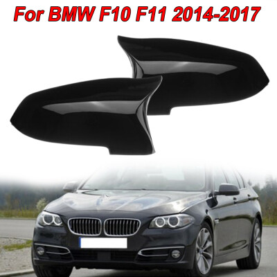 

Car Auto Black Rear View Side Mirror Cover Cap Trim For BMW F10 F11 2014-2017