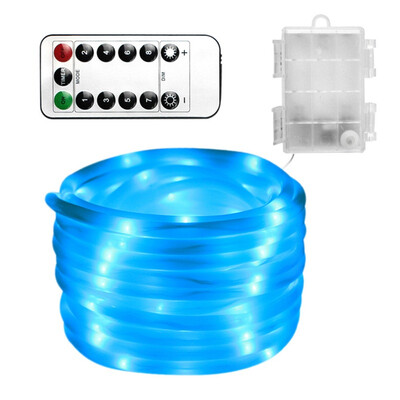 

Christmas Battery Box Light String 5 Meters 100 Lights Outdoor Casing Waterproof Light String Round Tube String 8 Functions