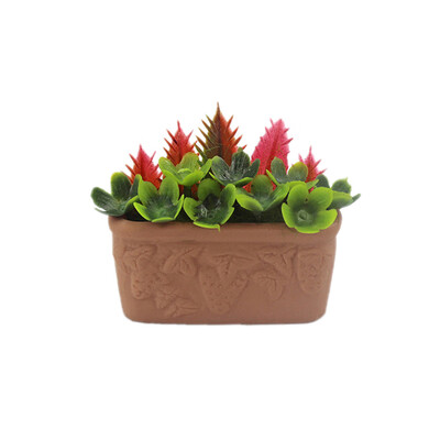 

Siaonvr Simulation Decoration Dollhouse Miniature Scene Potted Plant Pretend Play Toy