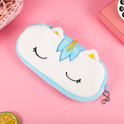 

Cute Unicorn Plush Pencil Case For Boys Girls Stationery Gift Big Capacity Zipper Pencil Bag School Office Supplies