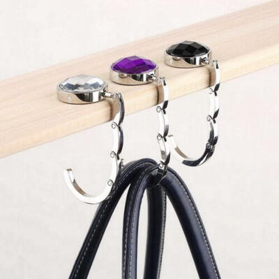 

Portable Foldable Folding Crystal Alloy Purse Handbag Hook Hanger Bag Holder z1