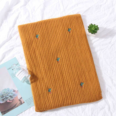 

New Fashion Scarf Female Winter Korean Students Wild Knit Long Thick Warm Harajuku Style Small Fresh Wool Scarf 180X30Cm