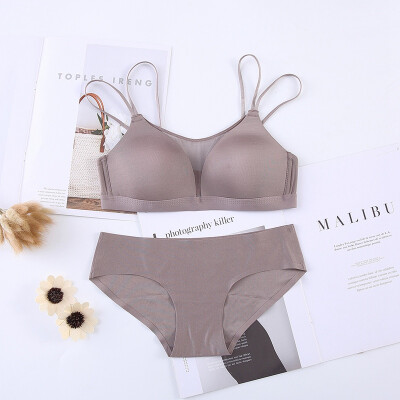 

Fashion New Sexy Underwear Two-piece Small Chest Solid Color Thin Bra Briefs Women Sexy Beatiful Girl Sweet BraBriefs