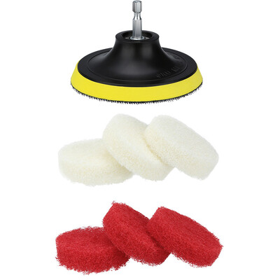 

Gobestart 6PCS Bathroom Kitchen Cleaning Drill Brush Set Power Scrub Pad Cleaning Kit Cleaning Scouring Pads