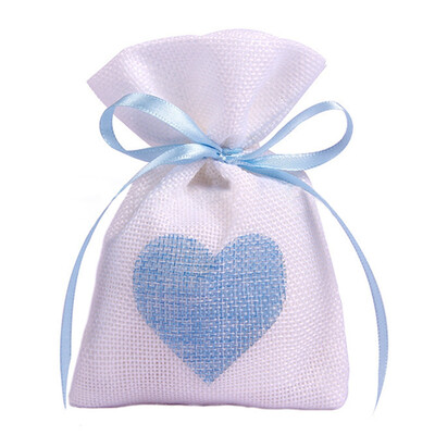 

10 P c s Imitation Linen Love Bundle Pocket Tethered Linen Bag Wedding Gift Bags