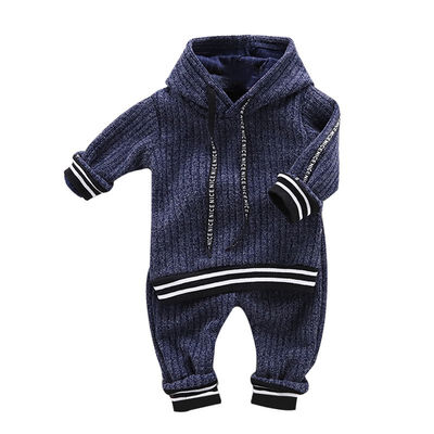 

Autumn Baby Boy Clothes Outfits 2pcs Long Sleeve Striped Letters Hoodie SweatshirtTrousers Pants Casual Sets