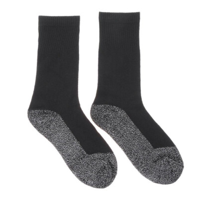 

Winter Keep Warm 36 Aluminized Fiber Heat Solid Color Women Men Winter Stockings Long Tube Cotton Stocking Thick