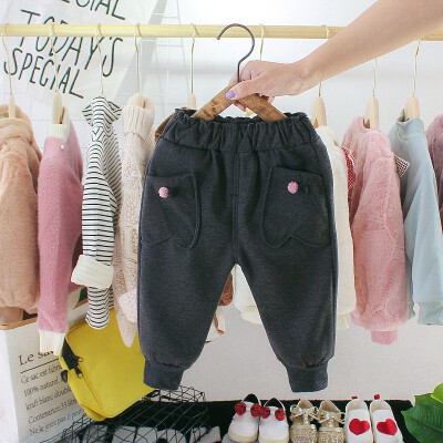 

Baby Girl pants Autumn Winter Cotton Solid Thicken Kids Pants Casual Trousers Infants Toddler Clothes Children Long Pant