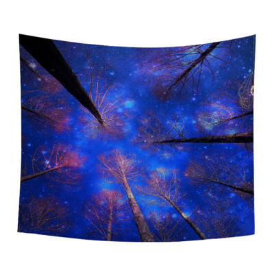 

tapestry Forest Starry Printed Polyester Fabric Wall Hanging Decor Mural Beach Towel Bedspread Picnic Blanket for home decor