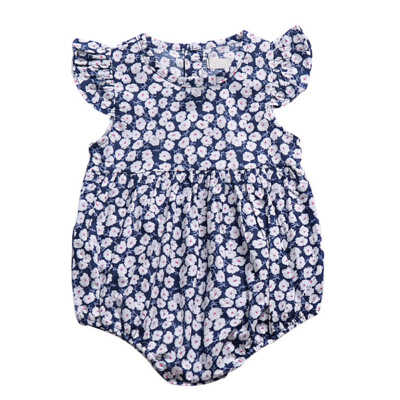 

Newborn Baby Girl Cute Flying Sleeve Summer Romper Dress Floral Pattern Jumpsuit Clothes