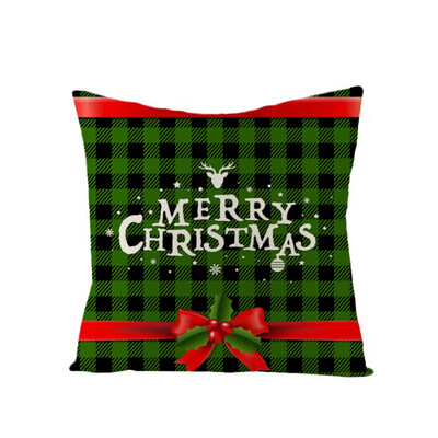 

Christmas Cushion Cover 4545 Zipper Closure Merry Christmas Printed Decorative Pillows Sofa Home Decoration Pillowcase