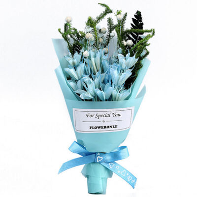 

Artificial Dried Flowers Romantic Dried Flower Mini Bouquet PVC Gift Box Home Garden Festive Party Decorations