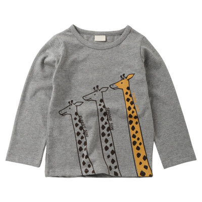 

Casual Boys Girls T-Shirts Autumn Spring Print Cotton T-Shirts Long Sleeve Tops T-shirt Children Clothes Baby Tees Blouse