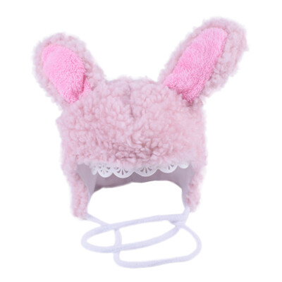 

Kids Girls Boys Baby Rabbit Ear Design Hats Winter Newborn Cute Warm Knitted Hemming Caps