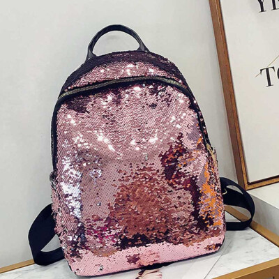 

Women Girl Glitter Backpack Casual Sequin Backpack Teenage Girl Shoulder Bag Student Fashion School Bag Women Travel Backpack