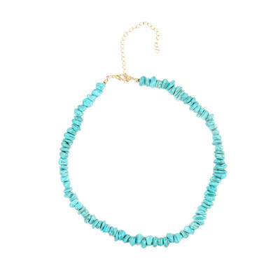 

Fashion Bohemian Beaded Choker Necklace Green Turquoises Necklace For Women Jewelry Gifts