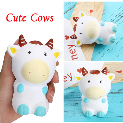 

YIWULASquishies Jumbo Yummy Cattle Cake Slow Rising Squeeze Stress Reliever Charm Toy