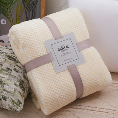 

Super Soft Blanket Flannel Aircraft Sofa Use Office Children Blanket Towel Travel Fleece Mesh Portable Car Travel Cover Blanket