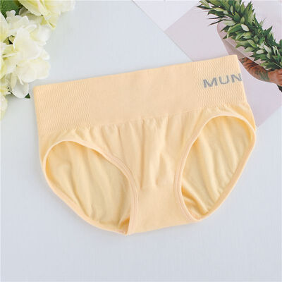 

Letters Printed Ultra-slim Seamless Mid Rise Cozy Briefs Women Underwear Breathable Panties Comfortable Female Underwear