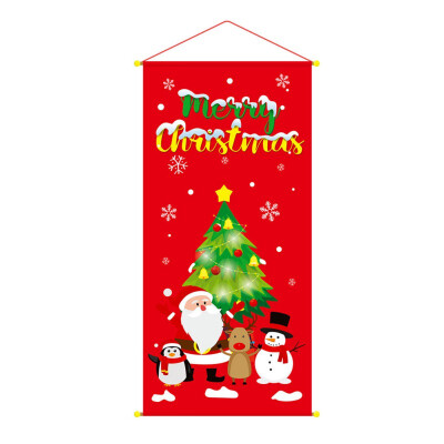 

New Design Fashion Christmas Festival Pendant Decorations Santa Claus Snowman Flags Home Garden Party Supply