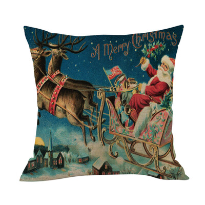 

Tailored Merry Christmas Cushion Cover Square Pillow Case Home Decor