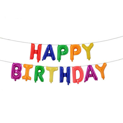 

Gobestart Large Happy Birthday Self Inflating Balloon Banner Bunting Party Decoration