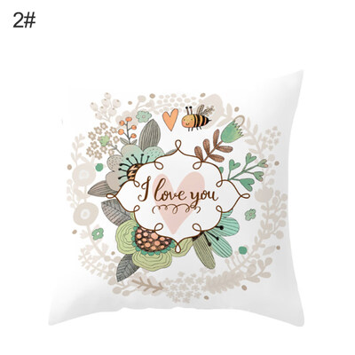

Happy Easter Rabbit Flower Throw Pillow Case Cushion Cover Sofa Bed Car Decor