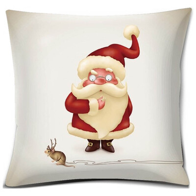

Christmas Car Cotton Square Home Decorative Throw Pillowcase Cushion Cover