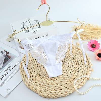

Sexy Lingerie Womens Cotton Panties Lace-up Thongs Panties Sexy Lace Cutout G-String Lingerie Panties Underwear