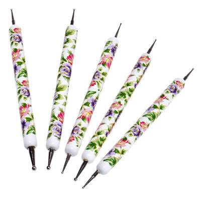 

〖Follure〗5Pcs Floral 2 Way Dotting Manicure Nail Art Pen WH