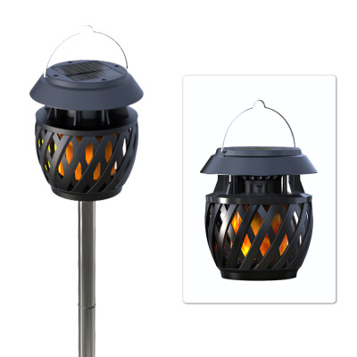 

Solar Dancing Flame Light LEDs Garden Light with Ground Rod Flickering Flames Hanging Lantern Landscape Lighting for Patio Deck Ya