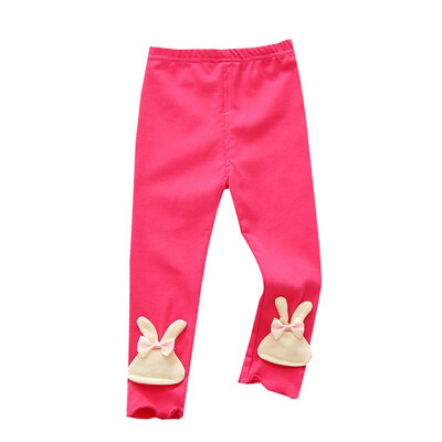 

New Autumn Newborn Baby Girls Pants Cotton Leggings Elastic Waist Cartoon Pattern Toddler Bottom