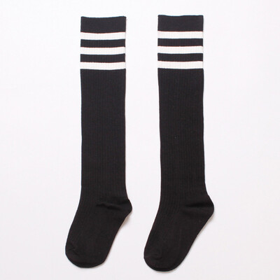 

Boys Girls Striped Cotton Knee High Socks Children School Sports Football Soccer Long Winter Autumn Leg Warm Practical
