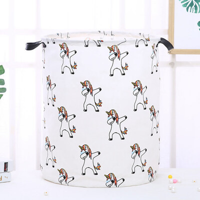 

Cute Cartoon Unicorn Toy & Laundry Storage Basket Collapsible Storage Bag Waterproof Large Clothes Bag Organizer