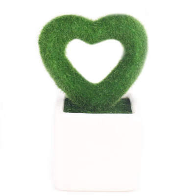 

Flocking Happiness Simulation Plant Pot Set Five-pointed StarLove HeartRound Ball Home Office Balcony Square Potted Plant