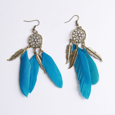 

Dreamcatcher Statement Drop Earring Earring Feather Bohemia Magic Modern Magic