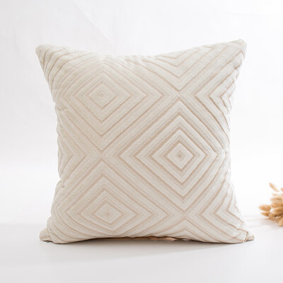 

Siaonvr Linen Flocking Pillow Sofa Waist Throw Cushion Cover Home Decor Cushion Cover