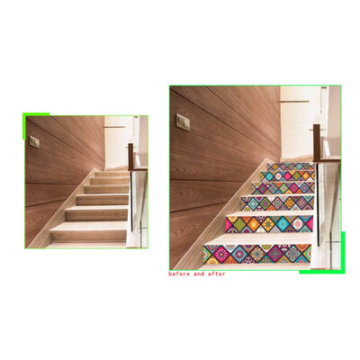 

6PcsSet Traditional Tile Sticker Kitchen Waterproof Wall Stickers Bathroom Self Adhesive Removable DIY Wall Decals