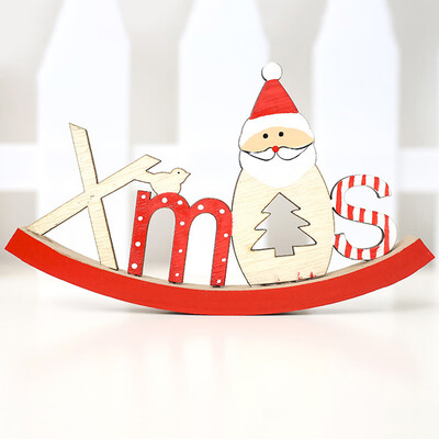 

Toponeto Xmas Wooden Santa Claus Elk Snowman Festival Ornament Home Decor Christmas Gifts