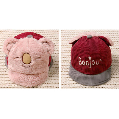 

New Boys Girls Children Cartoon Print Caps Double Sided Hats Toddlers Adjustable Sun Protection Casual Visors