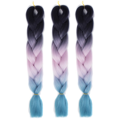 

Gobestart 1PC New Fashion Womens Gradient Long Braid Wavy Party Wigs H
